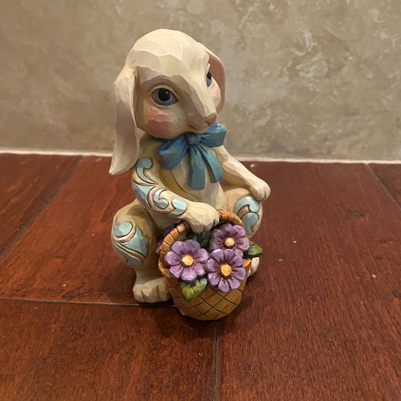 Jim Shore Other - HEARTWOOD CREEK HOPEFUL HOPPING BUNNY W/BASKET FIGURINE BY JIM SHORE, 2014